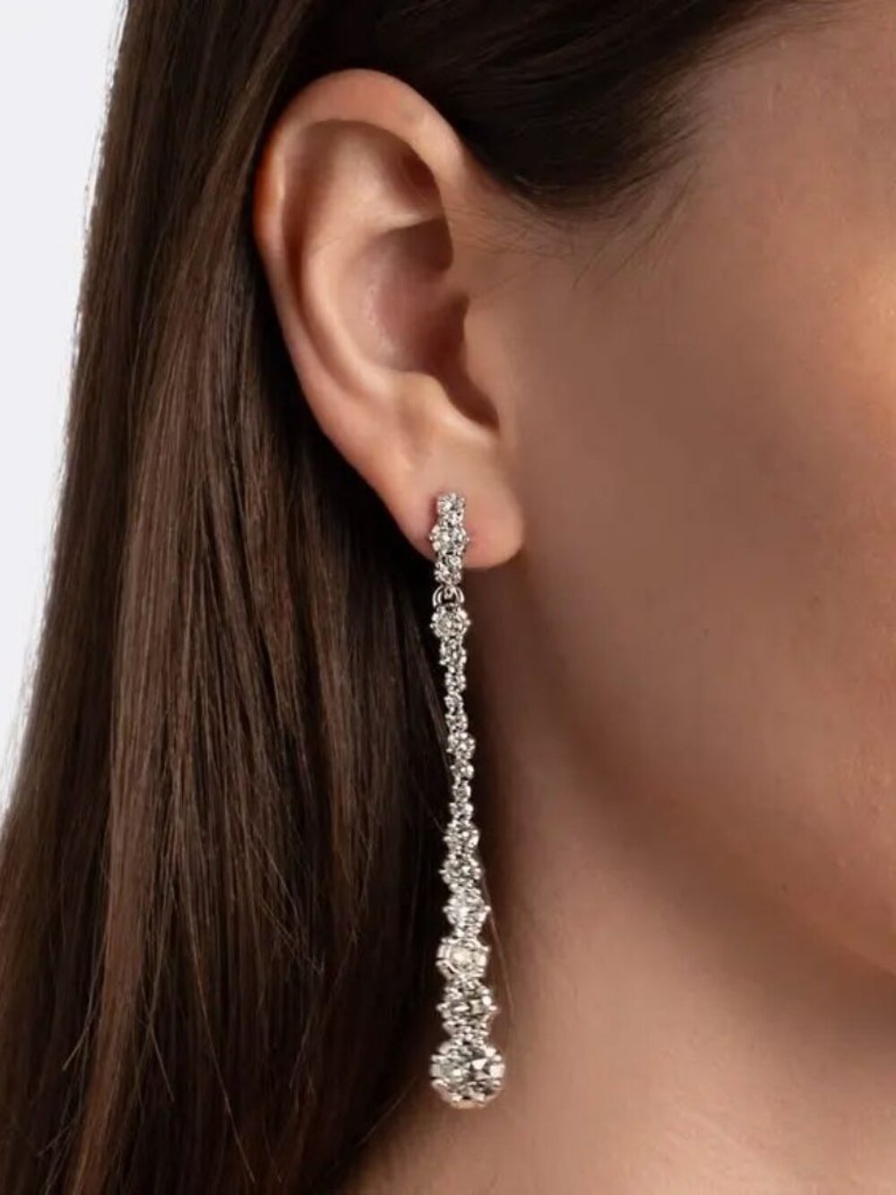 Alexis Bittar punk royale crystal linear drop earring